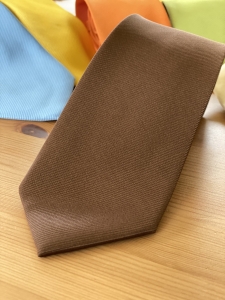 Krawatte und Tuch im Set Farbe Blau / Gelb