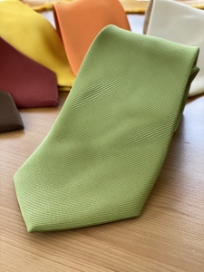 Krawatte und Tuch im Set Farbe Blau / Gelb
