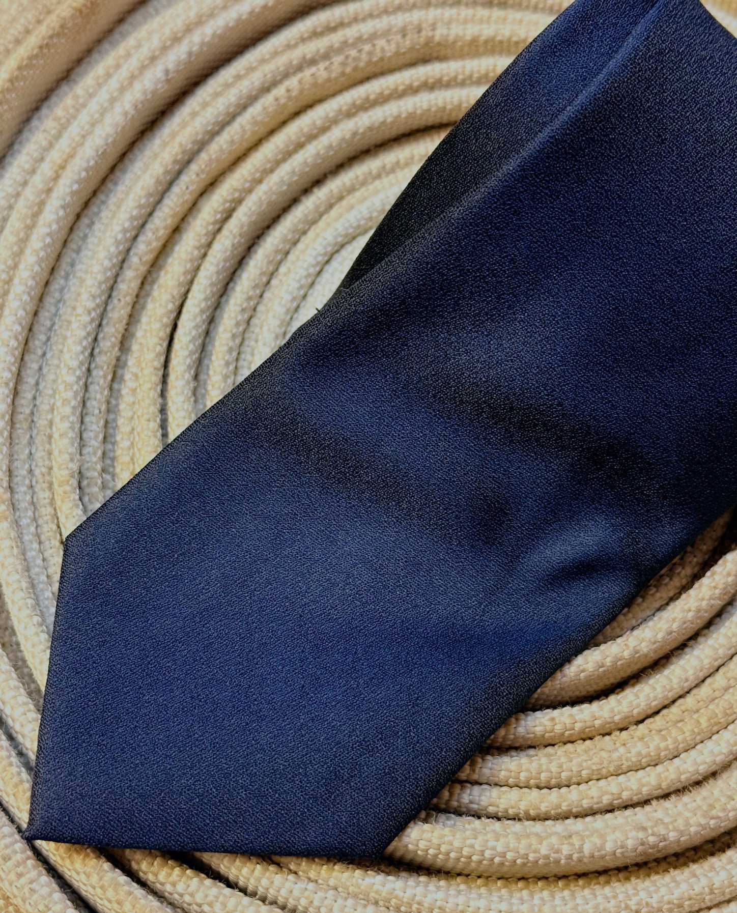 IMG_1300 Einfarbige Krawatte dunkel Blau und Schwarz für Feuerwehruniform